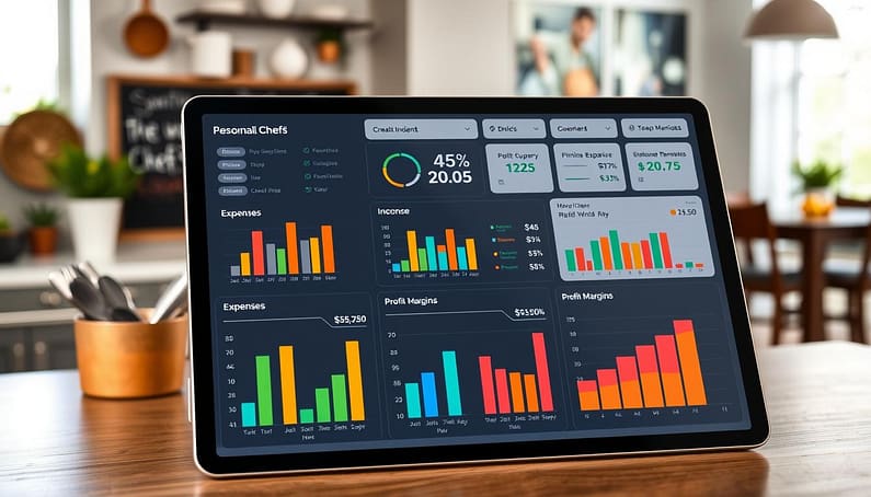 kpi dashboard personal chef