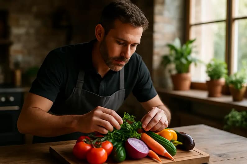 D.C. Local Sourcing produce arranged on a home kitchen counter